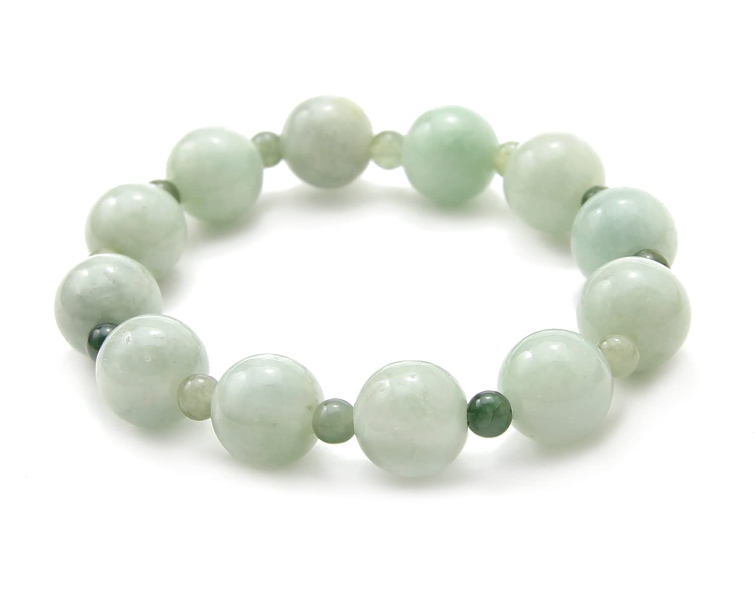 Agathe Création JBA202205 Bracelet jade naturel sculpté Catégorie A Porte bonheur