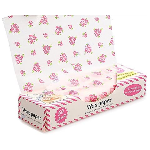 Meleg Otthon Wachspapier, 50 Blatt fettdichtes Papier, wasserdicht, trocken Hamburger-Papiereinlagen, Geschenkpapier für Kunststoff-Lebensmittelkörbe Cover