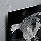 SIGEL GL270 Premium Glas-Magnettafel 91 x 46 cm World-Map hochglänzend, SGS geprüft, einfache Montage, incl. 3 starke Magnete, Artverum Weltkarte