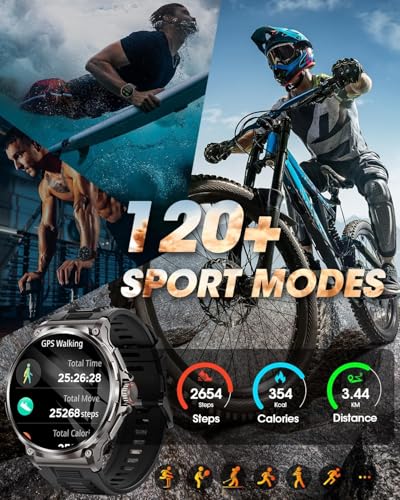 LIGE Smart Watch for Men with 800Ah,1.85" Big Screen Smartwatch with 5ATM Waterproof,100+ Sports Modes,Smart Watch for Android iOS (Black-EF10-D) - Image 6