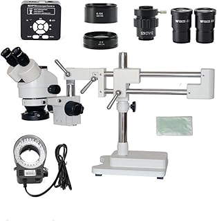 3.5X 7X 45X 90X Double Boom Stand Zoom Simul Focal Trinocular Stereo Microscope+41MP Camera Microscope For Industrial PCB Repair
