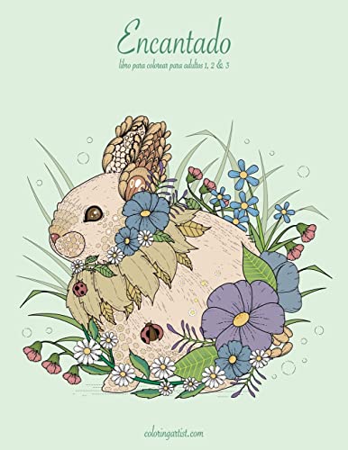 Encantado libro para colorear para adultos 1, 2 & 3 (Spanish Edition)