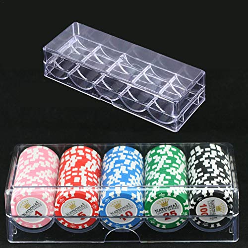 image for sillervan Game Chip Tray Poker Clear Acrylic Chip Rack/Tray Poker 100-