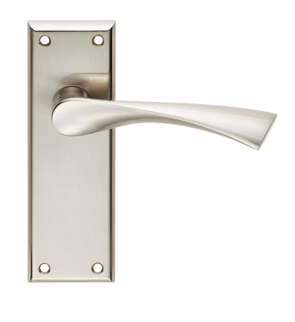 Carlisle Brass Satin Nickel Serozzetta Venti Lever On Backplate - Latch