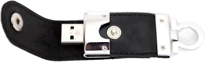 USB Flash Drive Professional Edition 32GB USB 2.0 Key Chain Leather USB Stick Pen Drive(Black)
