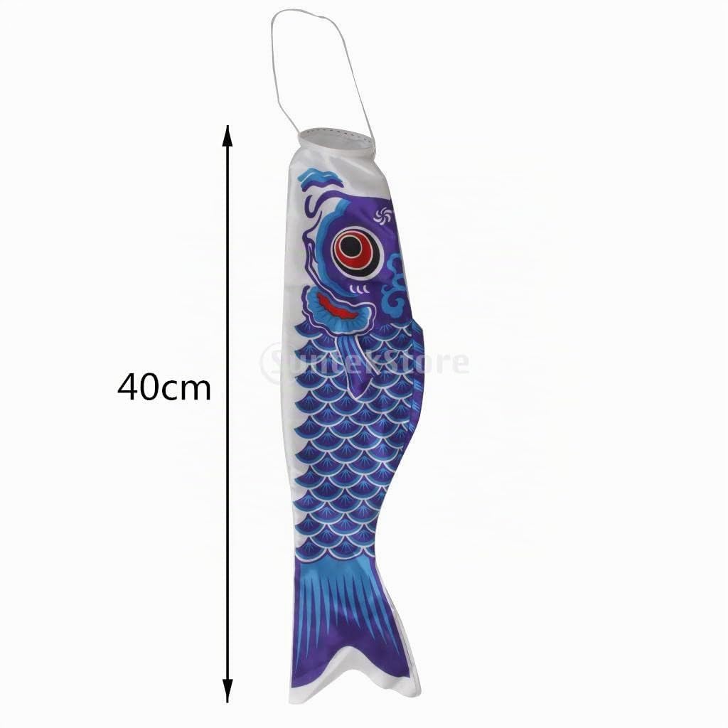 Gazechimp Lot de 5pcs 40cm Japonais Banderole Koinobori en Forme de Carpe Couleur Différent