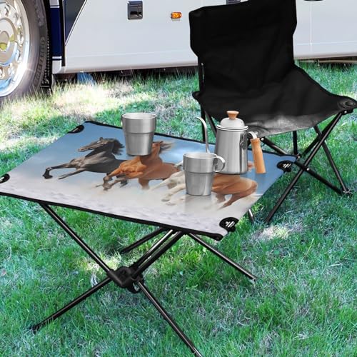 Mesa Plegable SDMKA para Camping, Playa y Picnic - Mesa Lateral Portátil con Bolsa Durable miniatura 2