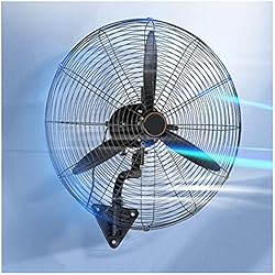 Ventilador Industrial Giratorio YSJX Ventiladores de pared negros,Ventilador de refrigeración oscilante/giratorio,Ventilador industrial de 3 velocidades,potente enfriamiento,para garaje,sala de estar,hotel (Size : 55cm)