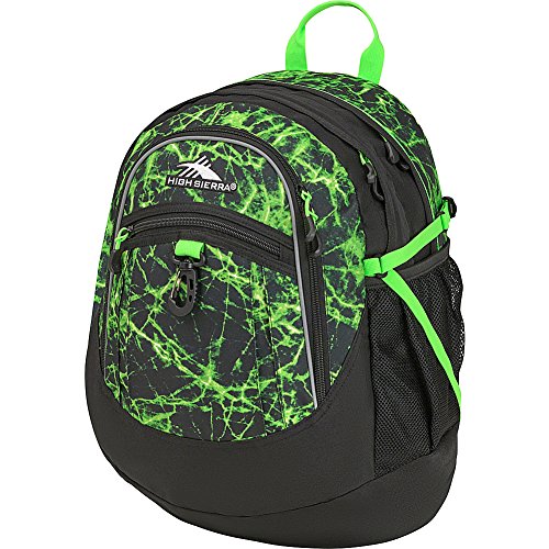 High Sierra Fatboy Backpack, Lime Fire/Black/Lime, 19.5 x 13 x 7-Inch