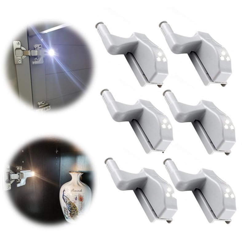 4 x Hinge LED Sensor Light For Cabinets Cupboards 4 x Hinge LED Sensor Light For Cabinets Cupboards