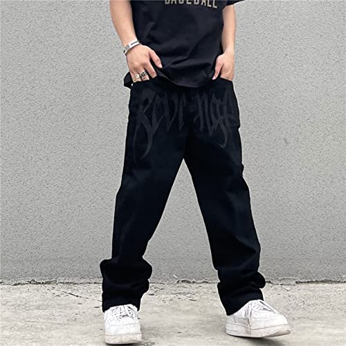 Mens Y2k Jeans Aesthetic Baggy Hip Hop Jeans Grunge Loose Denim Jogger Y2k Fashion Streetwear2