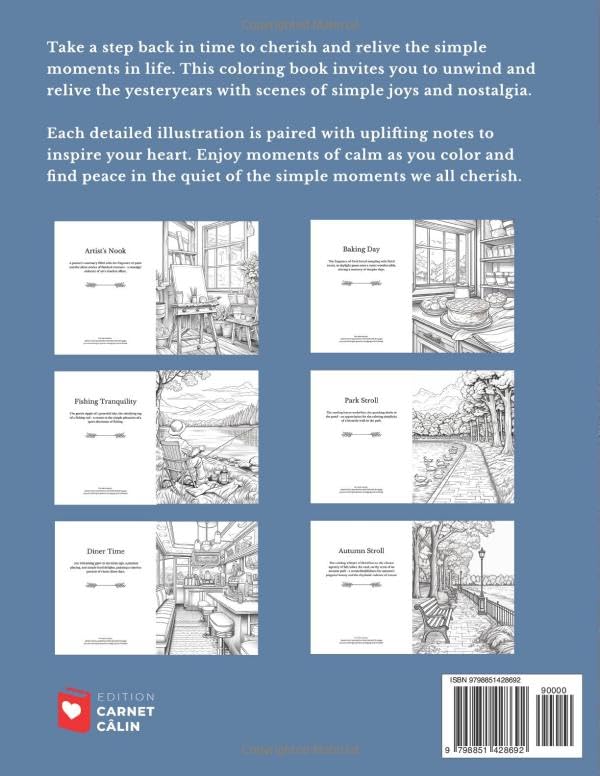 Miniatura 2 de Relive Memories - Adult Coloring Book large print Remembering Lifes Simple Moments for Seniors Art Therapy Gratitude and Self Care