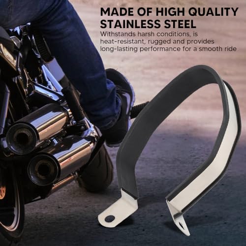 Image of Exhaust Muffler Clamp Stainless Steel Motorcycle Exhaust Hanger Motorcycle Exhaust Muffler Pipe Bracket Clip Universal Exhaust Hanger