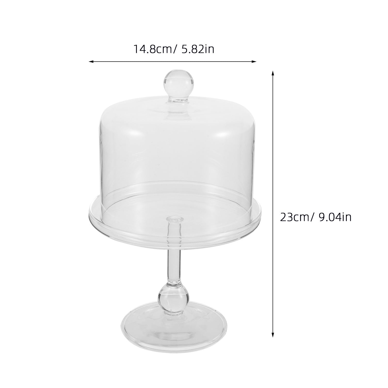 POPETPOP Vidrio Soporte y Elegante Base Estable, con Tapa para Tartas