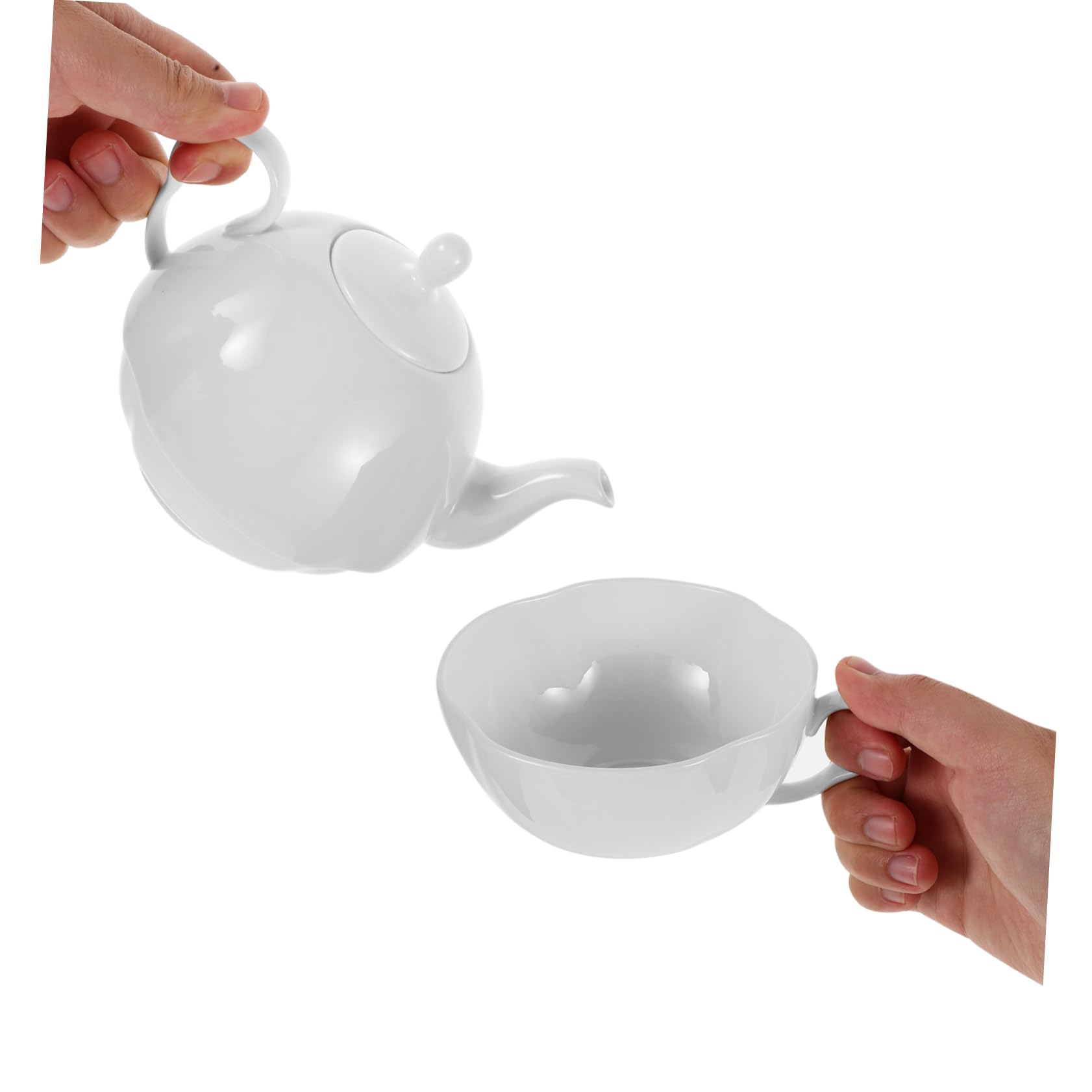 Alipis 1juego Tetera De Bone China con Taza Elegante Tetera Tradicional para Infusiones y Té Floral para Uso Casa y Reuniones De Té