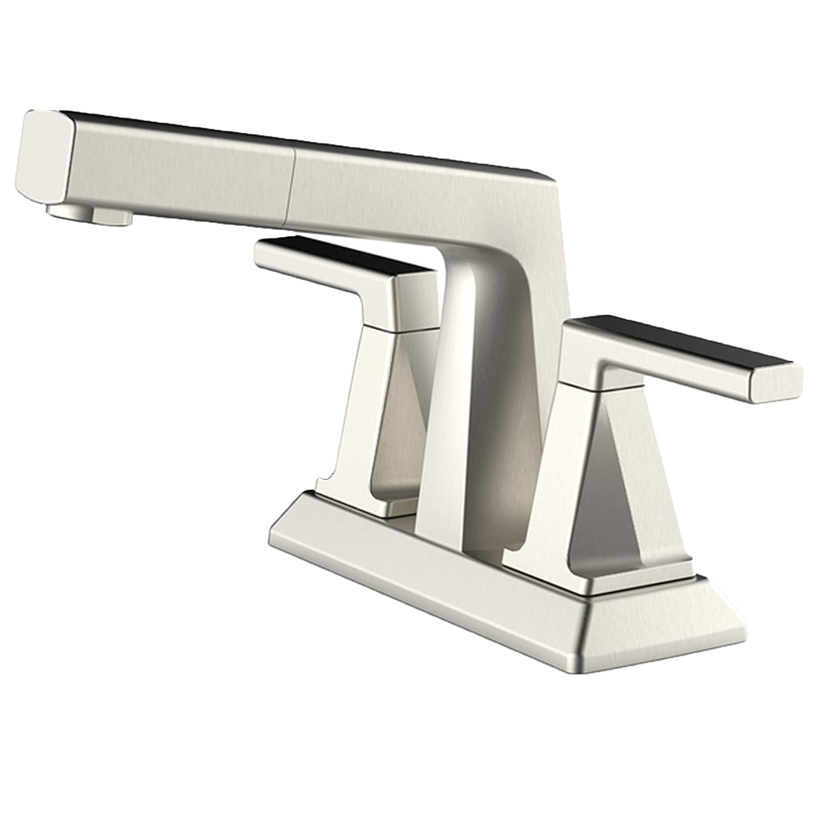 Nickel brossé robinet de lavabo 3 trous chic pour salle de bain design