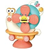 Toyvian 5-in-1 Table Suction Baby Toy with and Rattle for Toddlers - Montessori Activity Toy for High Chairs and Feeding Tables 6.69X4.72X2.56 Inches