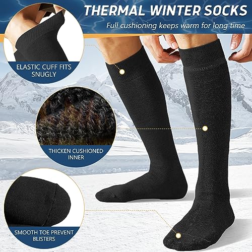 FuelMeFoot Warm Knee High Socks For Men - Thermal Cotton Socks For Hiking, Work, Winter, Gifts4