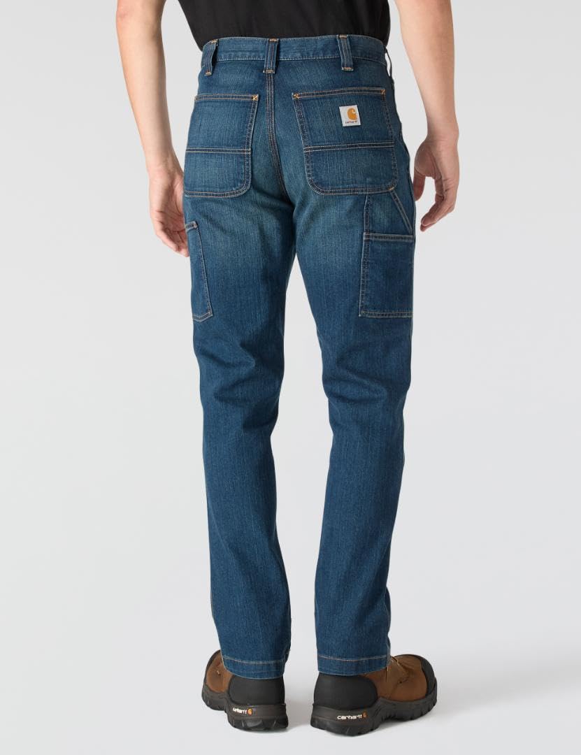 Carhartt Relaxed Straight Rugged Flex Denim Dungaree - Spodnie robocze Mężczyźni
