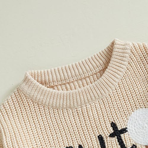 Baby Boy Girl Golf Sweater New to The Club Embroidery Long Sleeve Knit Pullover Sweatshirt Toddler Game Day Clothes4