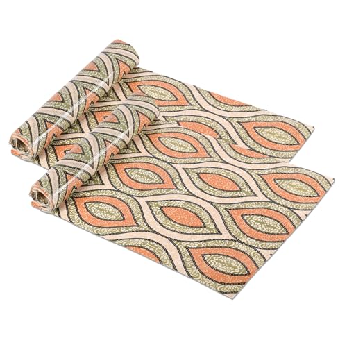 Image of Kuber Industries Pack of 2 Waterproof & Durable 5 Meters Kitchen Mats for Shelf Liner Roll | Wipeable Fridge Sheets for Shelves Cabinet Drawer | Gripper Design - Green & Orange