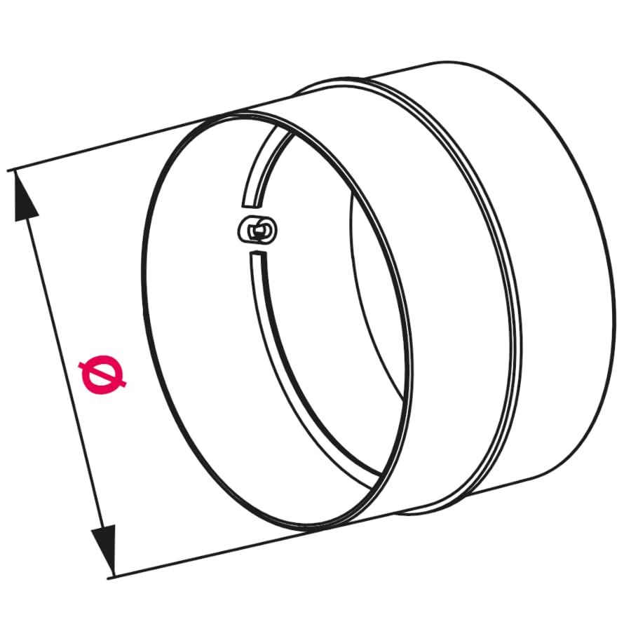 Système de tuyau rond en PVC 150 mm - Connecteur