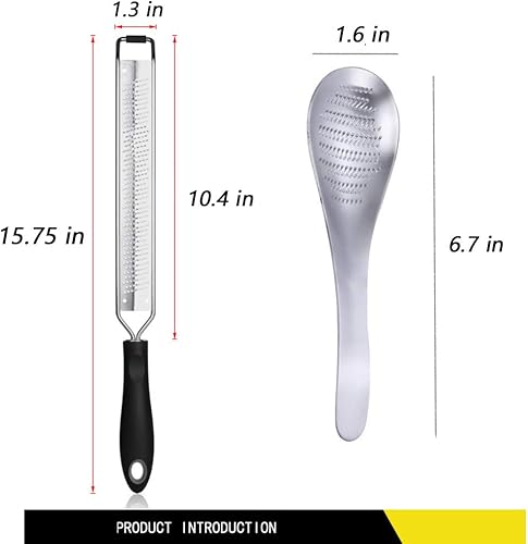 Miniatura 6 de Rallador de queso, jengibre/ajo, para queso parmesano, chocolate, nuez moscada, rallador de cocina y molinillo