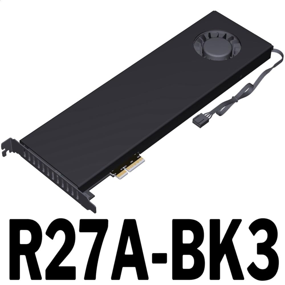 ADT R27A-BK3 PCIe 5.0 X4 do U. 2 obudowa karty dysku twardego z interfejsem SFF-8639 (128 Gb/s)