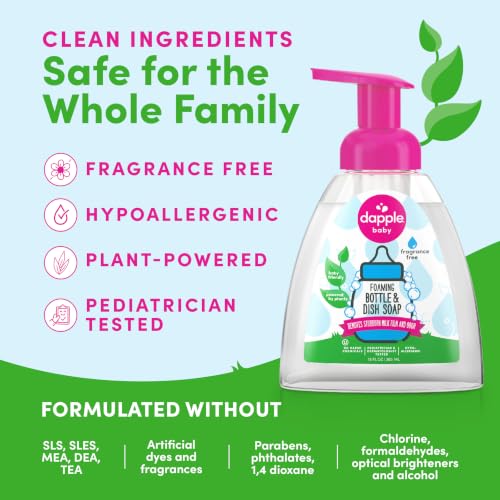 Image of Dapple Baby - Fragrance-Free Foaming Bottle & Dish Soap - 13 fl oz (3 Pk)
