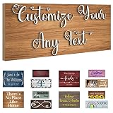 Personalized Wood Sign Custom Name Signs Plaque with Text Customized Family Wall Door Welcom Sign fo