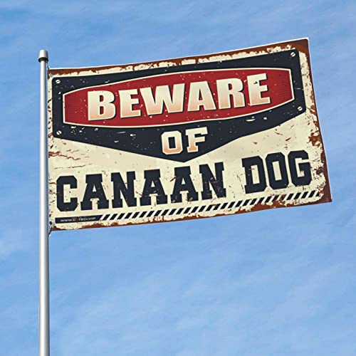 Drapeau de chien vintage Canaan géant 152 x 244 cm avec motif rétro original