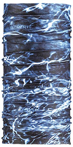 BUFF CoolNet UV+ Multifunctional Headwear and Face Mask, Fishing and Hunting Designs, Mossy Oak Aqua Navy, One Size