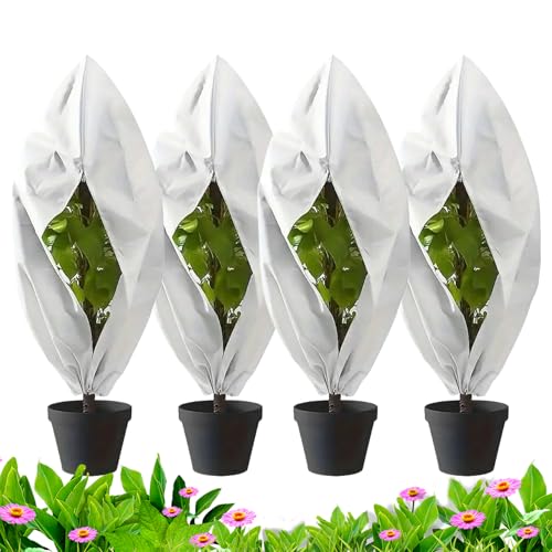 Générique Frost Shield Wrap - Winter Plant Cover for Garden | Non-Woven Fabric with Zipper Design, Freeze Protection for Citrus, Blueberry, Small, Trees, Vegetables Bonsai Tomatoes, Portable