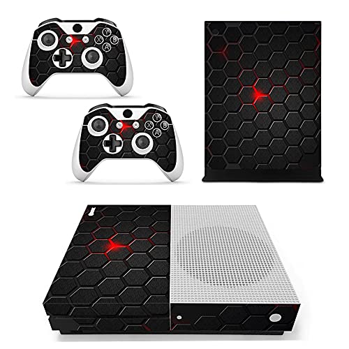 Image of Vinyl Skin for Xbox One Slim Console & Controllers Only, Sticker Decorate and Protect Equipment Surface, Black Nest