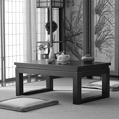 Mesa zen de madera maciza rectangular con acabado japonés tradicional 5