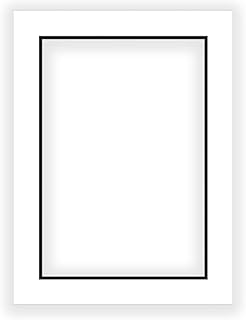 13x19 White Double Mat for 11x14 Image - White on Black Double Mat Picture Matboard for Frames Measuring 13 x 19 Inches - Bevel Cut Matte to Display Art Measuring 11 x 14 Inches - ONE MAT