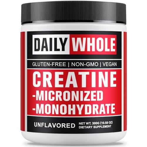 Image of 5000mg Creatine Monohydrate Micronized Powder, Pure Unflavored Micronized Creatine Monohydrate 300g (60 Servings) Nutritional Supplements for Men & Women Sugar-Free,Vegan, Non-GMO with Scoop