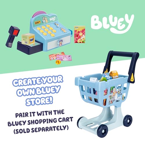 Image of Bluey Cash Register Playset, Interactive Play Register with Scanner