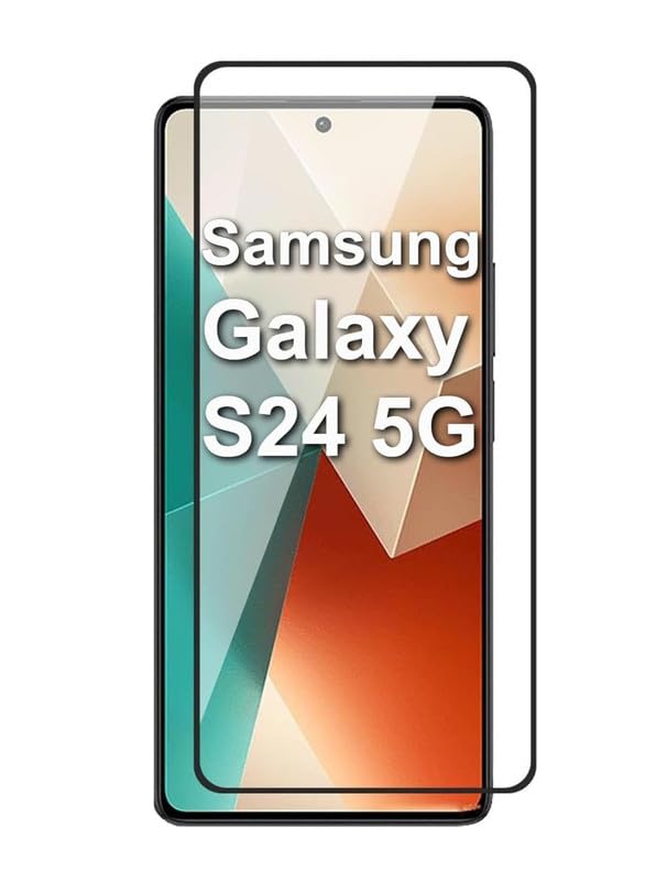 Image of Tempered Glass Screen Protector For Samsung Galaxy S24 5G Smartphone (Hd+ And Fingerprint Working) With Easy Installation Kit