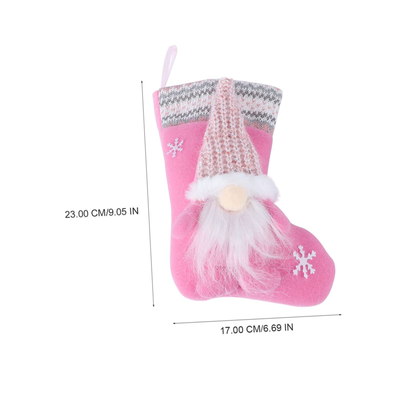 VICASKY 2pezzi Calza della Befana Decorativa in Morbido Ciondolo Forma di Calzino Appeso per Decorazioni Natalizie