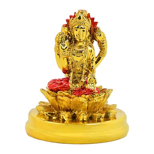 Image of ZAICUS Kubera God Statue - Decorative Murti on Lotus for Home and Office Vastu Puja Money Good Luck & Wealth - Diwali Gift