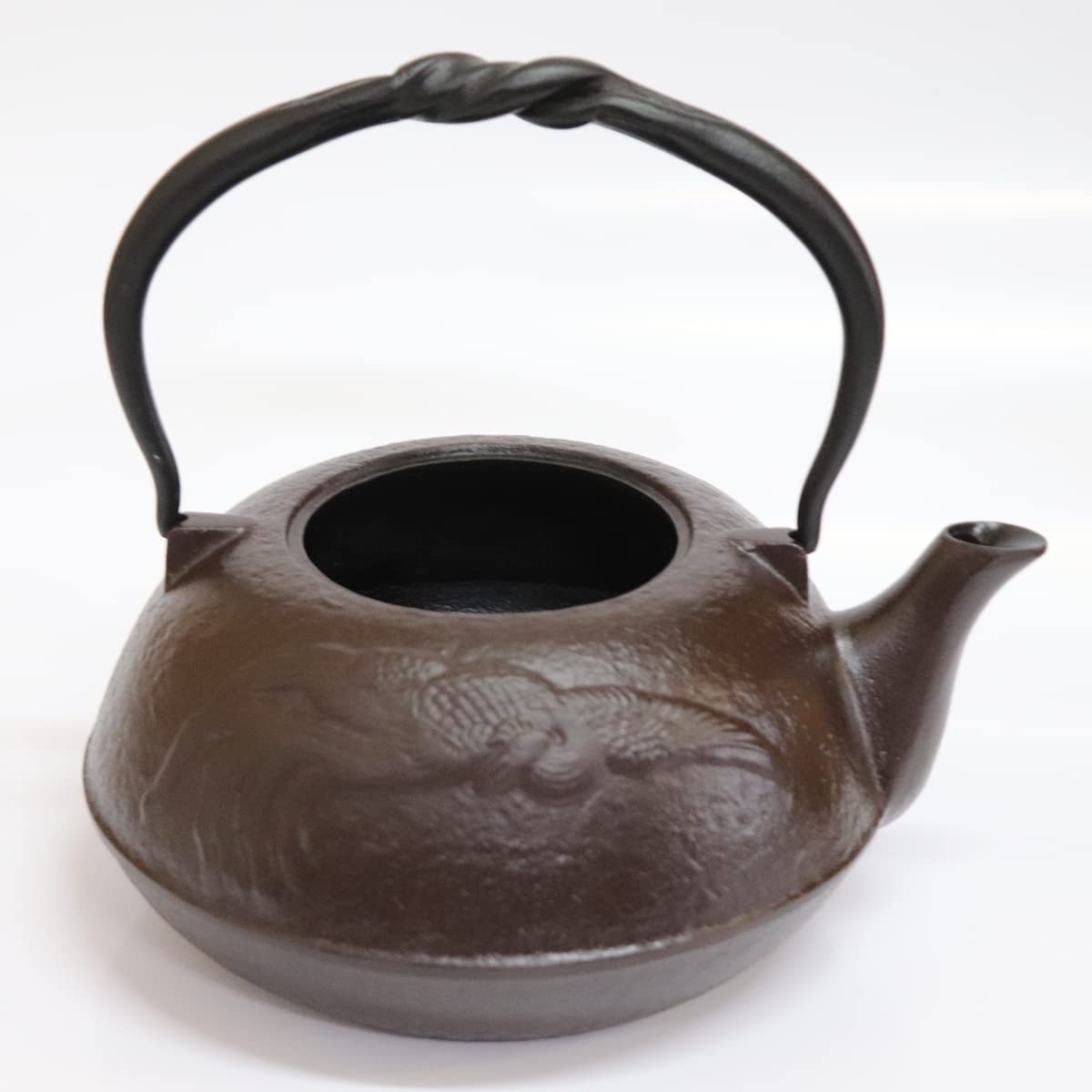 Amazon｜【南部鉄器】平型鳳凰 鉄瓶 1.5L 直火 ih対応 日本製 南部鉄瓶