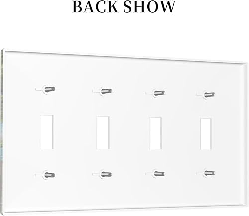 Vista 559 de Cubiertas decorativas de salida de estrella de mar playera, tablero de madera azul de concha de mar de 1 banda, decoración individual GFCI, placa