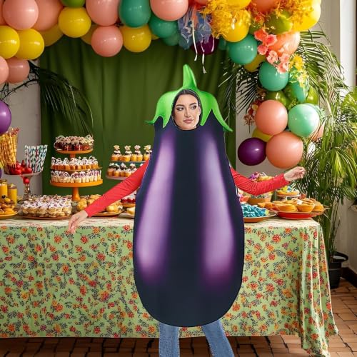 Disfraz berenjena Halloween con diseno que llama mucho la atencion 2
