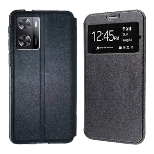 TD24H Funda para OPPO A57   A57S 4G Negra Libro Ventana