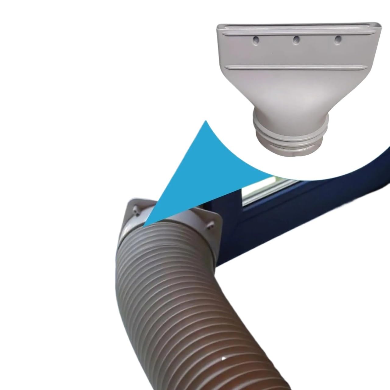 130/150 mm AC-Entlüftungsset, 1,5 m Verlängerungsrohradapter | Zwei Größen passen, einfache Installation, verlängerte Abluftkanallänge(130mm)