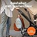 Baby Uma Kinderwagen Haken (2er-Pack) - Offene Kinderwagenhaken mit 360°-Drehgelenk & extra starkem Klettverschluss, einfach anzubringen & universal, 5 kg Tragkraft, Baby Erstausstattung Neugeborene