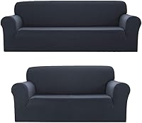 Vista 7 de Sapphire Home Juego de fundas de sofá y sofá biplaza de 2 piezas, ajuste elástico, sin arrugas, protector de muebles, fundas de sofá para sala