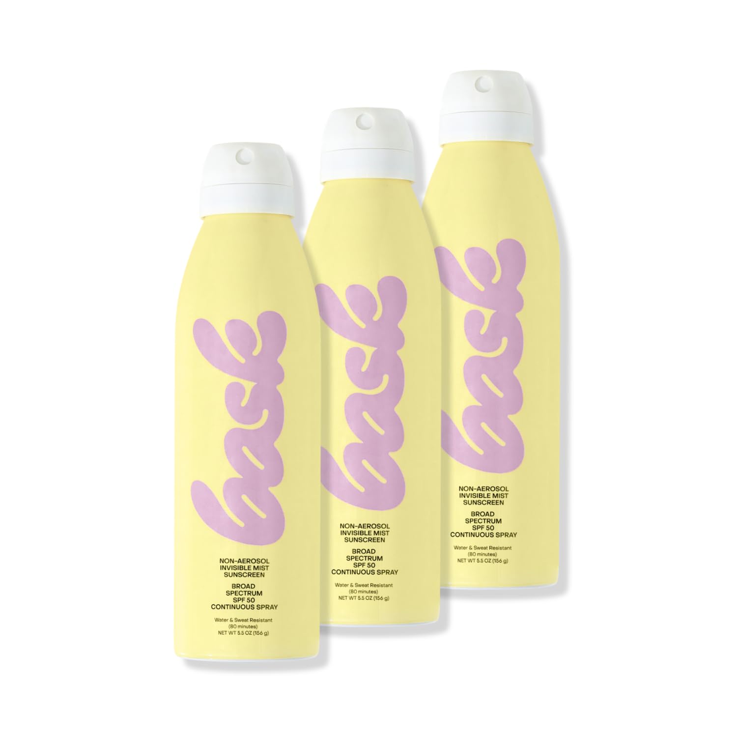 Bask Suncare SPF 50 Sunscreen Spray - Non-Aerosol Broad Spectrum UVA UVB Protection Dermatologist Recommended Moisturizing Lightweight Non-Greasy