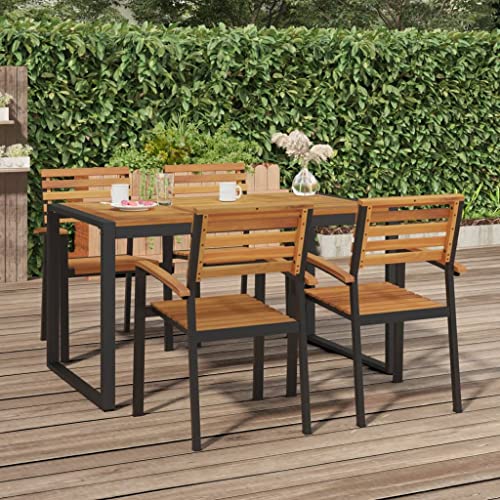 KCCKOM Patio Table with U-Shaped Legs 55.1